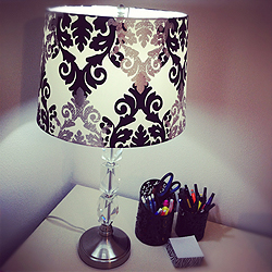Crystal Lamp and Shade from Lowes