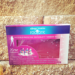 Tampax and Always Radiant Collection