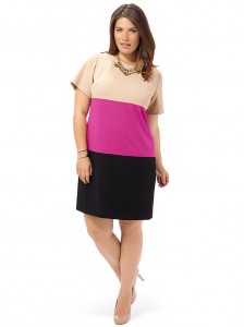 JESSICA HOWARD Short Sleeve Colorblock Sheath Dress
